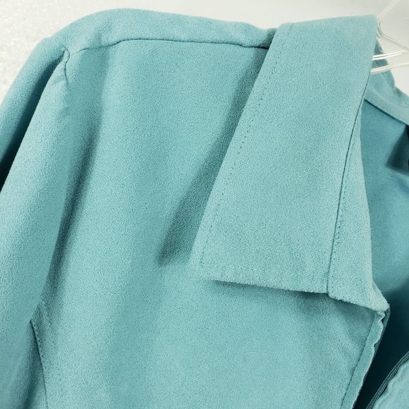 Sonoma Life Styles Women's Turquoise Full Zip Light Weight Jacket Coat - Picture 3 of 12